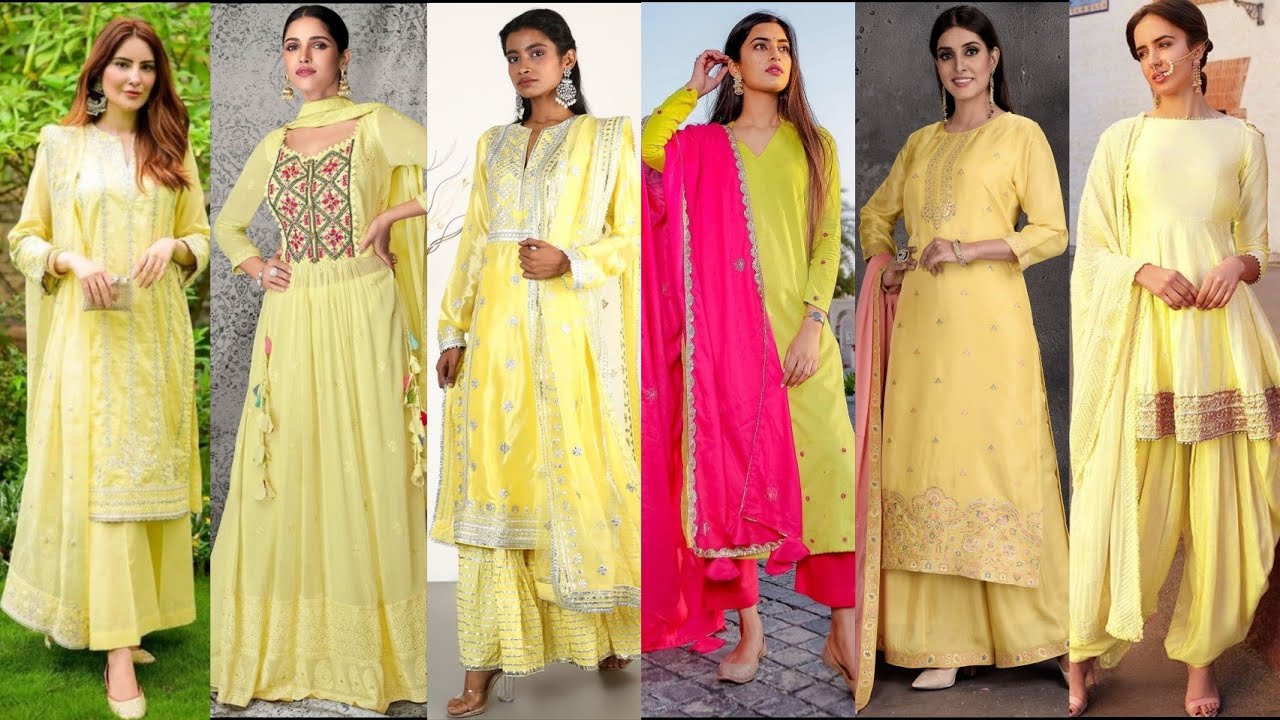 Very Refreshing Yellow Color Dress| Lemon Colour Dress| Light Yellow Dress| Yellow  Suit Comb… | Designer dresses casual, Party wear dresses, Pakistani women  dresses